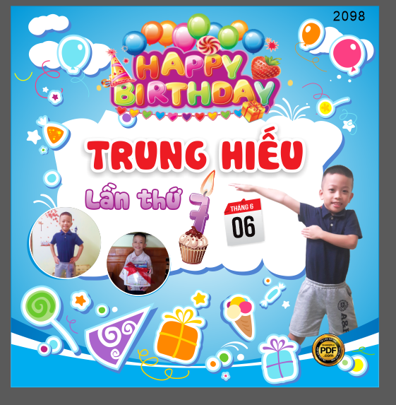 Market sinh nhật happy birthday Trung Hiếu lần thứ 7 CDR