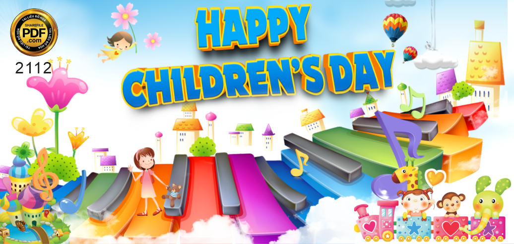 Market nền phím đàn đồ rê mí Happy Children’s day #5