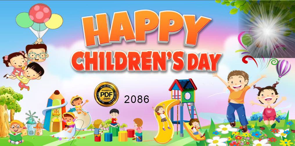 Market Happy Children’s Day mầm non file CDR