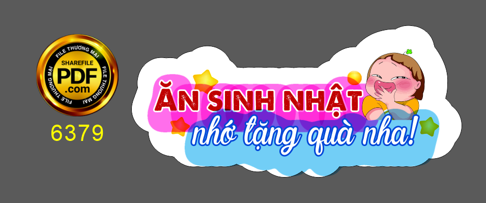 Hastag sinh nhật “Ăn sinh nhật nhớ tặng quà nha!” file cdr x7