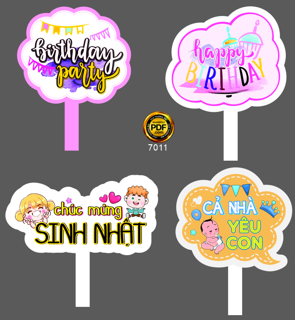 Hastag happy birthday party file corel