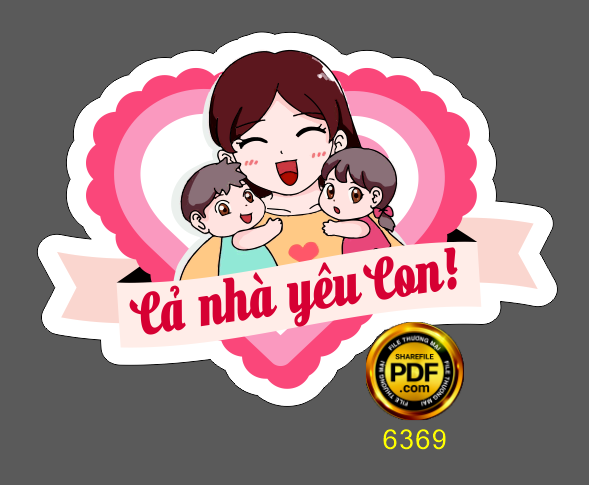 Hastag sinh nhật “cả nhà yêu con” file cdr x7