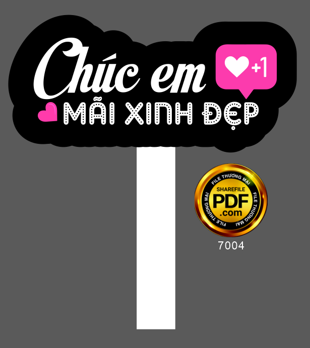 Hastag sinh nhật chúc em mãi xinh đẹp file corel