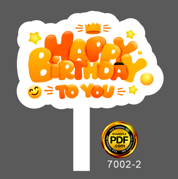 Hastag sinh nhật Happy birthday file corel