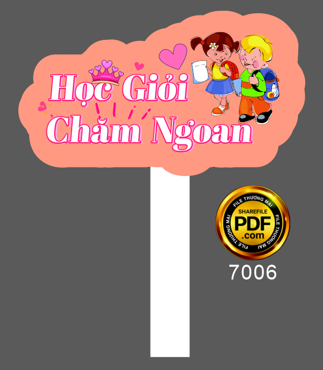 Hastag Học giỏi chăm ngoan file corel
