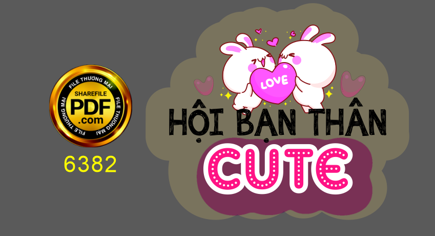 Hastag sinh nhật “Hội bạn thân Cute” file cdr x7