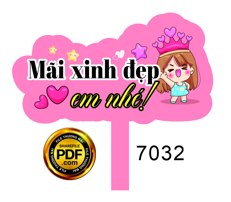 Hastag sinh nhật mãi xinh đẹp em nhé file corel
