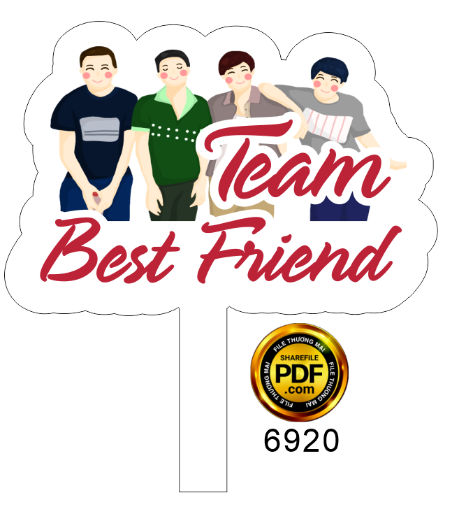Hastag cầm tay team best Friend file corel