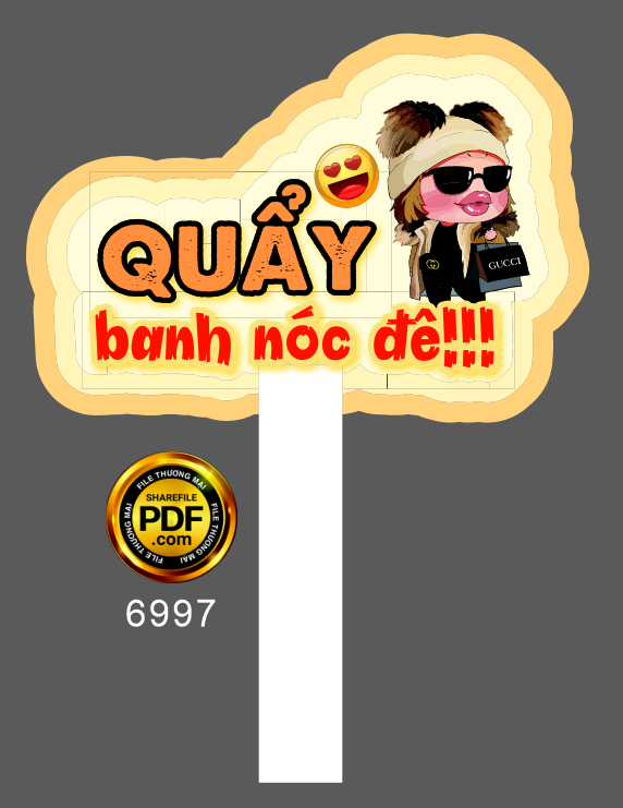 Hastag cầm tay quẩy banh nóc đê file corel