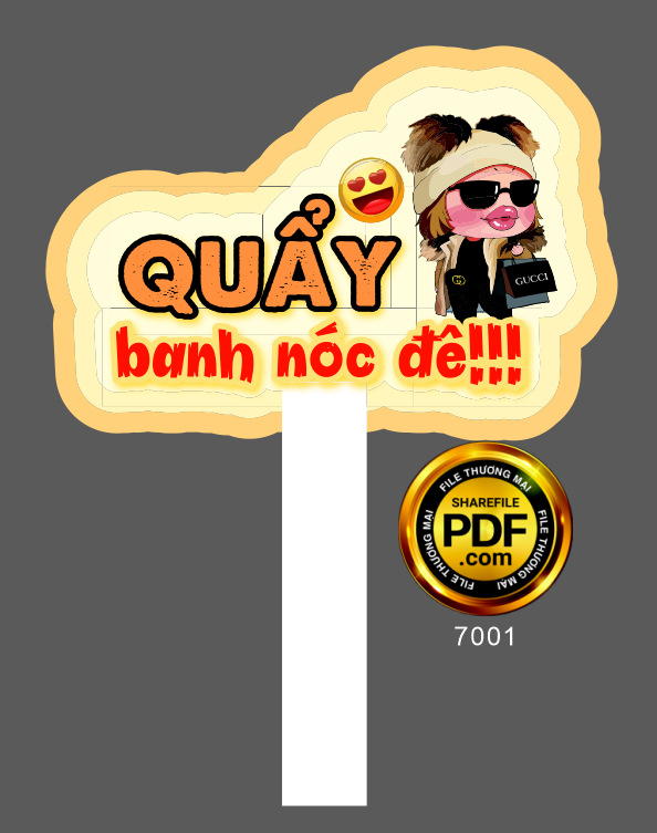 Hastag sinh nhật cầm tay Quẩy banh nóc đê file corel