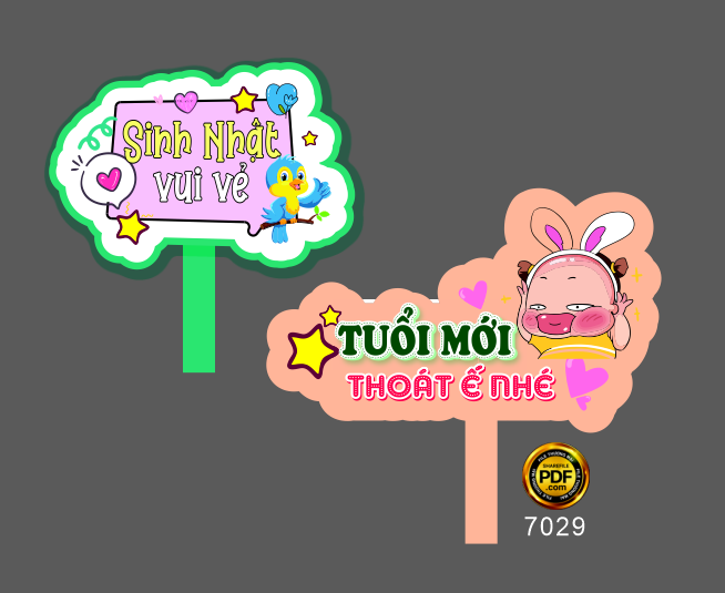 Hastag sinh nhật tuổi mới thoát ế nhé file corel