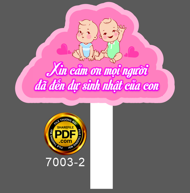 Xin cảm ơn mọi người đã đến dự sinh nhật của con