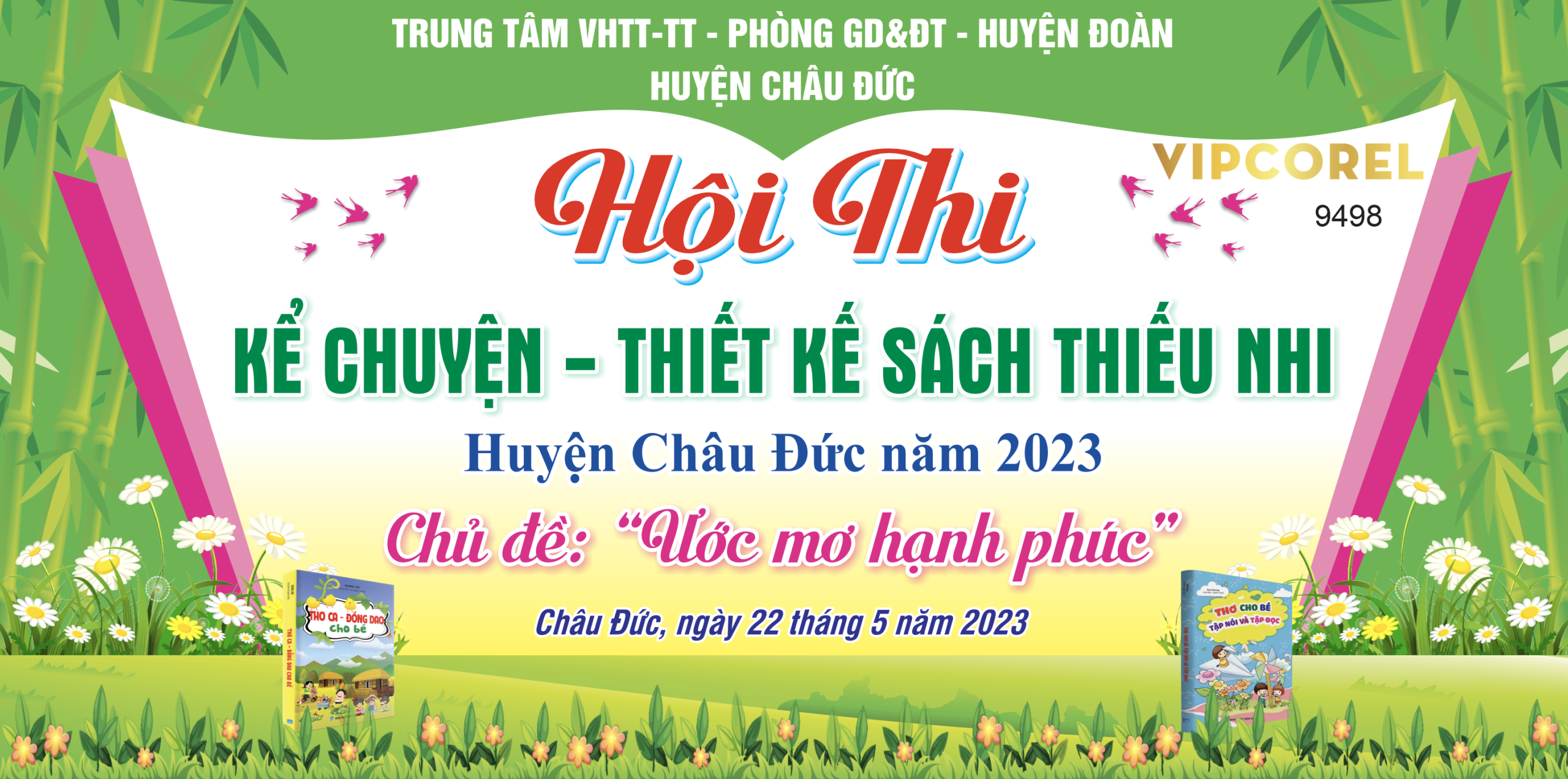 Hội thi kể chuyện thiết kế sách thiếu nhi file corel
