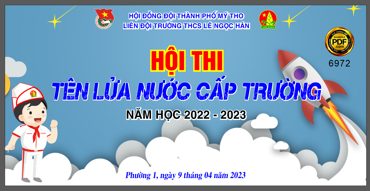 Market hội thi tên lửa nước cấp trường file corel