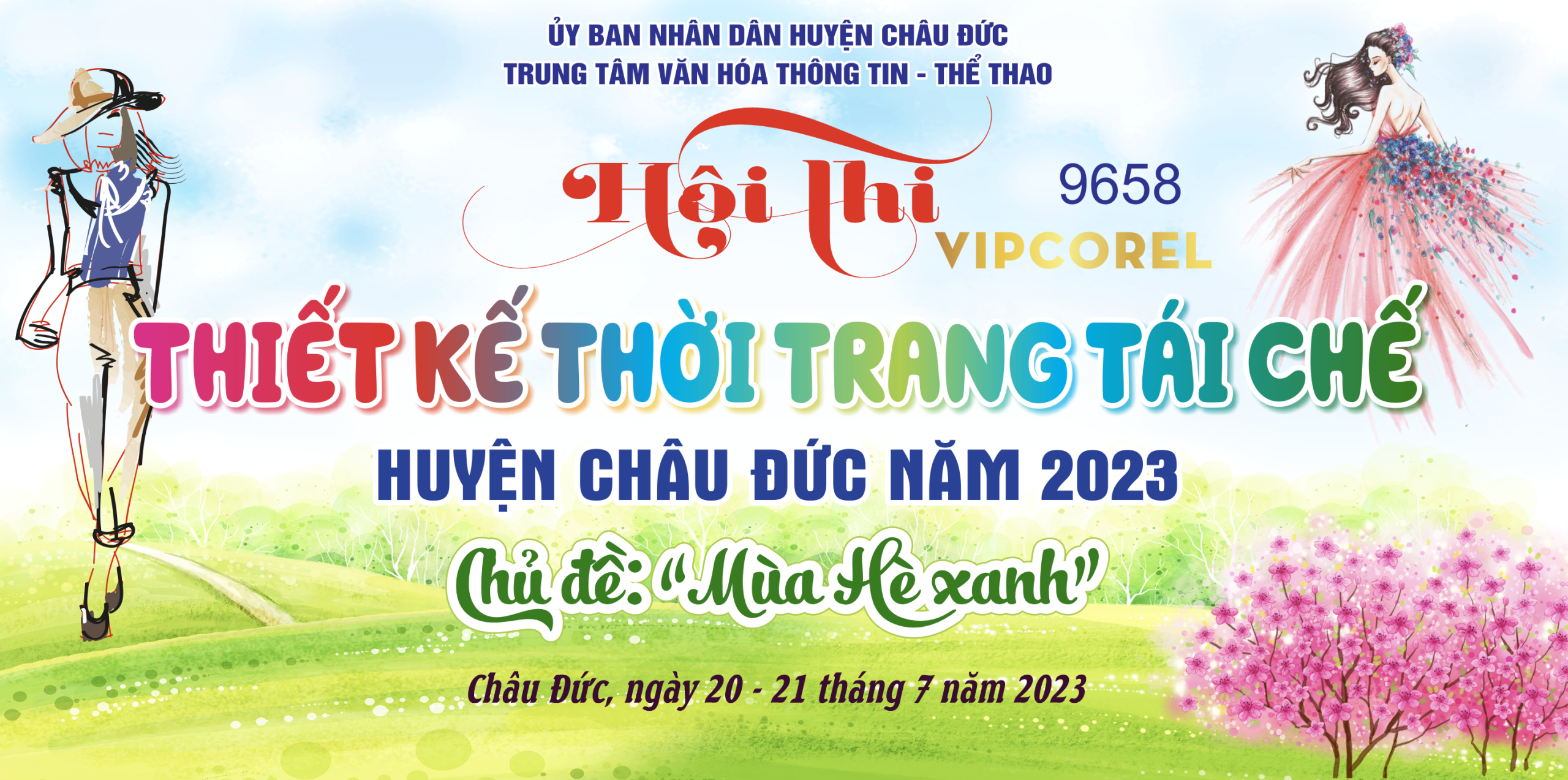 Market hội thi Thiết kế thời trang tái chế 2024 vector