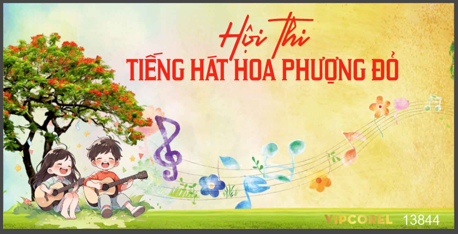 Market Hội thi Tiếng hát hoa phượng đỏ file corel x7