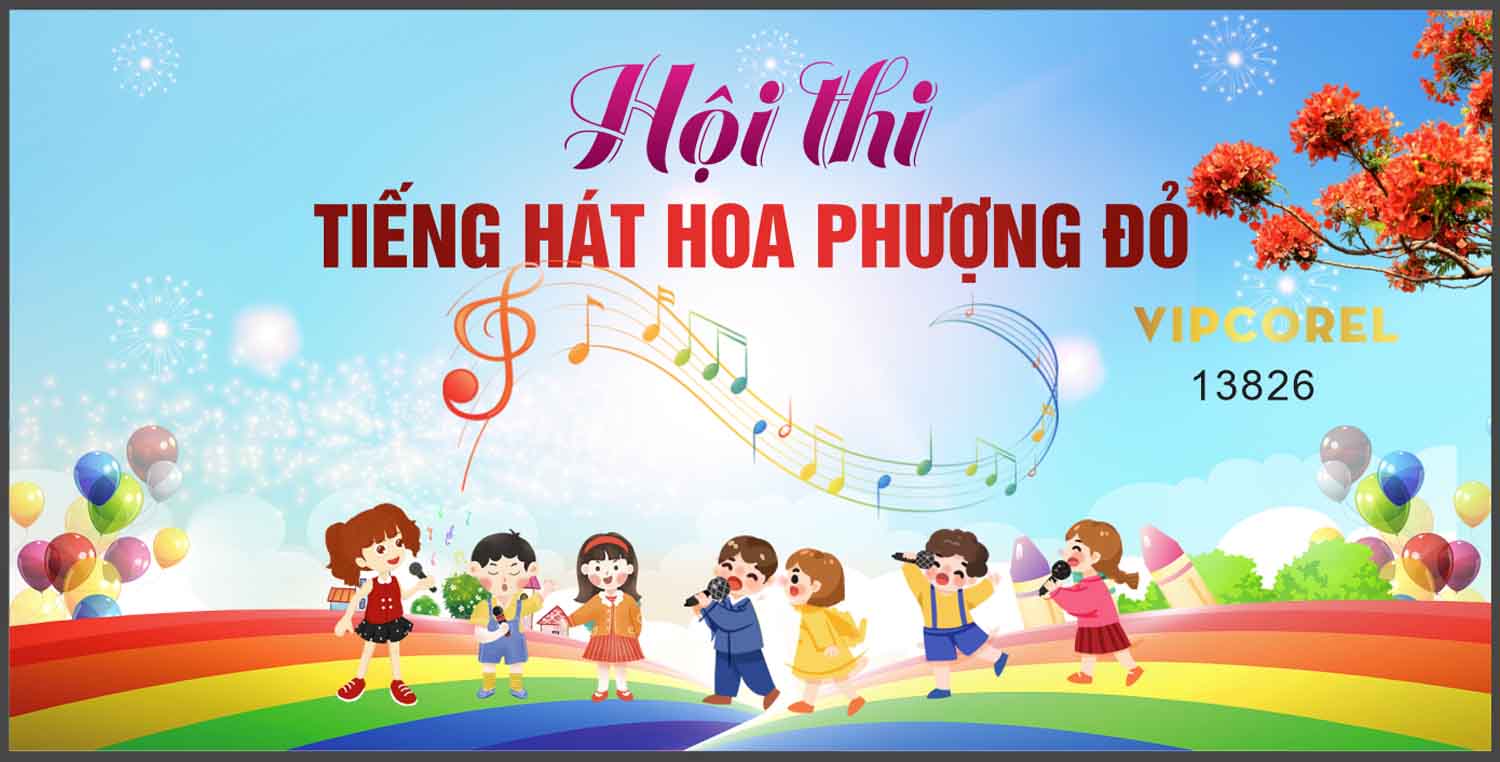 Market hội thi tiếng hát hoa phượng đỏ file corel x7