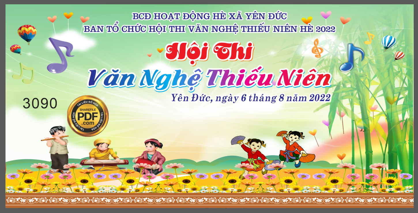 Market sân khấu hội thi văn nghệ thiếu niên hè file Corel
