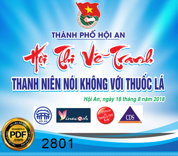 Market hội thi vẽ tranh thanh niên nói không với thuốc lá