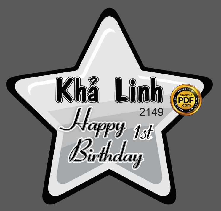 Market bảng tên trang trí sinh nhật Khả Linh happy birthday