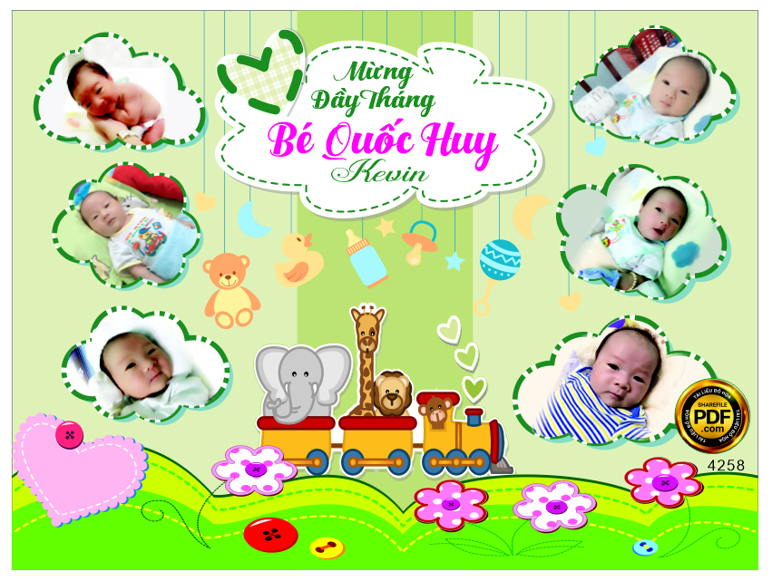 Market mừng đầy tháng bé Quốc Huy Kevin #2 file corel
