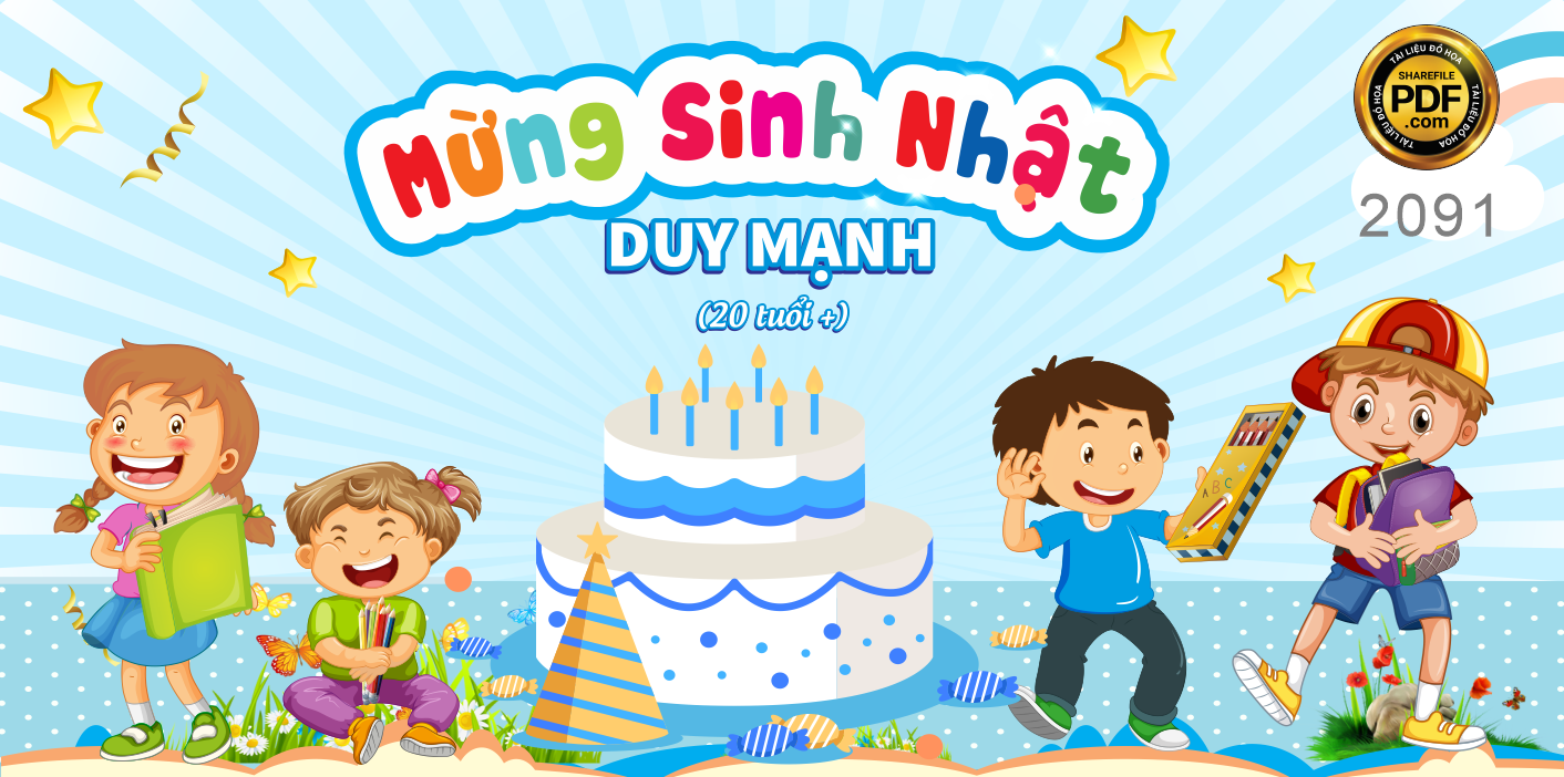 Market phông mừng sinh nhật happy birthday Duy Mạnh file CDR