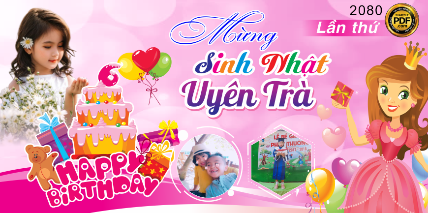 Market mừng sinh nhật Uyên Trà lần thứ 5 file CDR