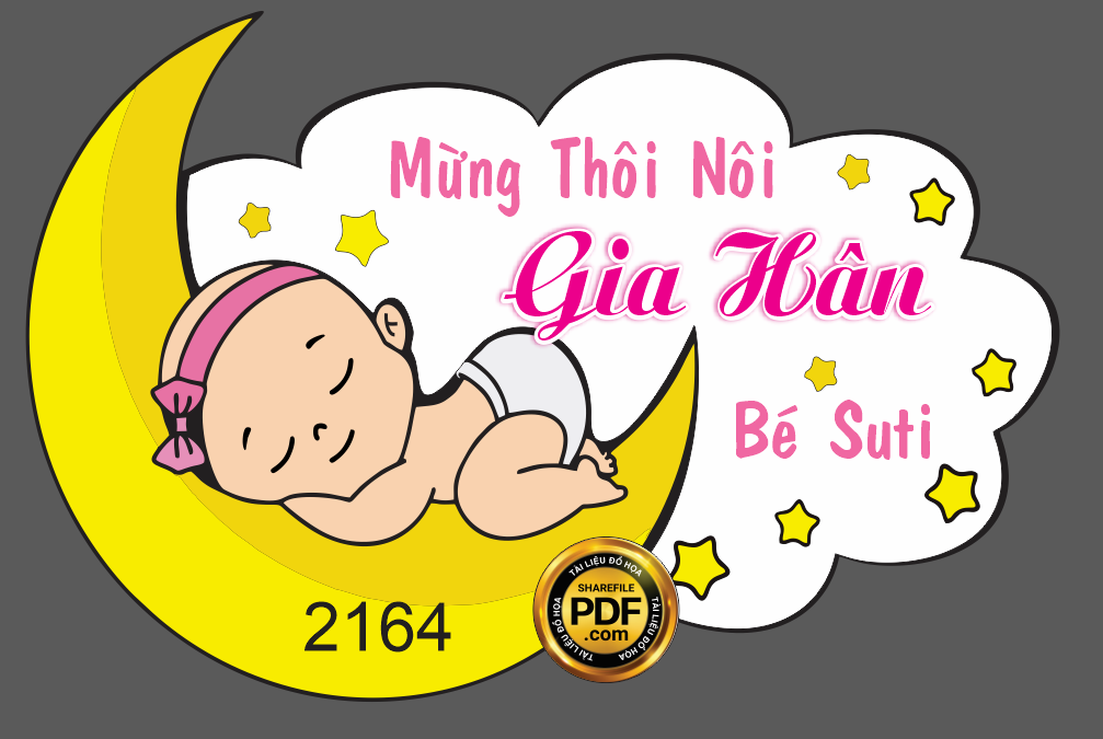 Market bảng tên Happy birthday Mừng thôi nôi Gia Hân