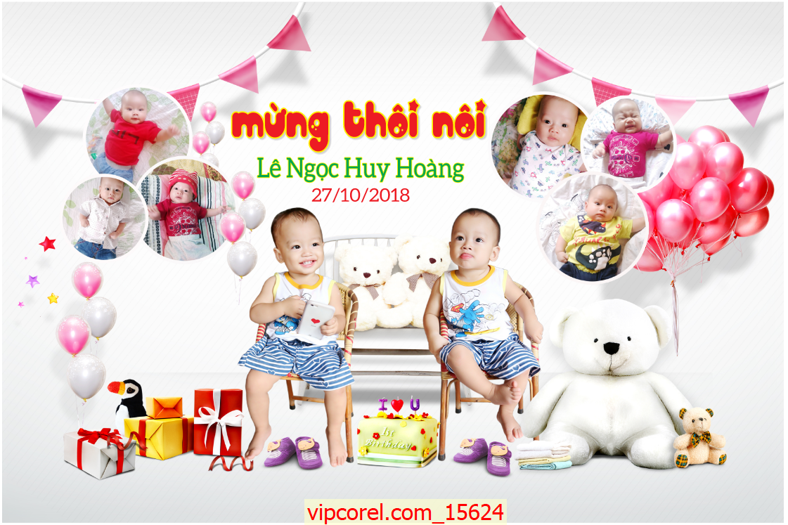 Market mừng thôi nôi Lê Ngọc Huy Hoàng file corel