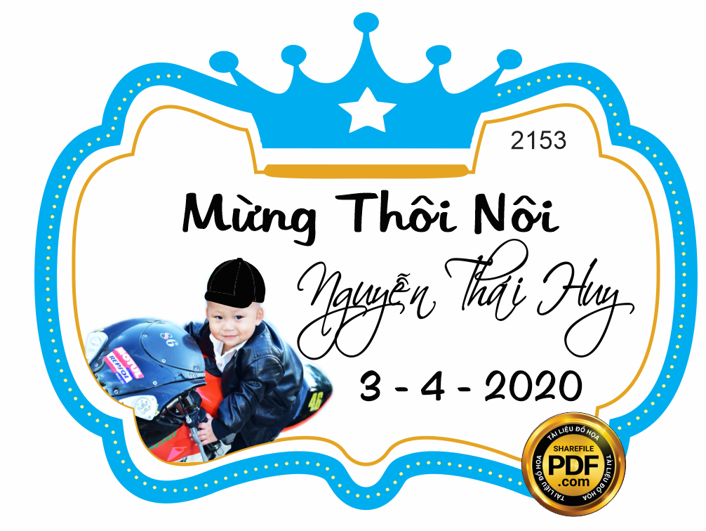 Market bảng tên sinh nhật bé mừng thôi nôi Nguyễn Thái Huy