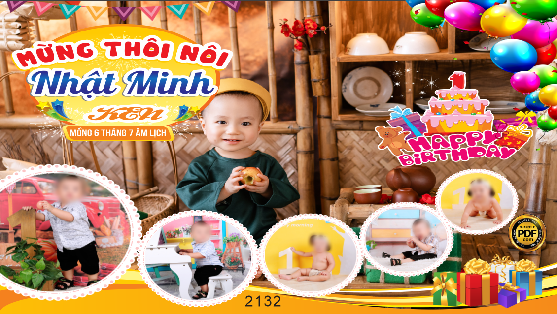 Market Mừng thôi nôi bé nhật minh file CorelDRAW x5