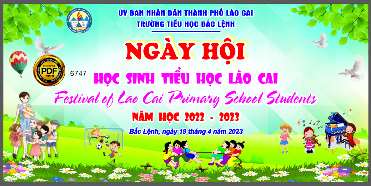 Market ngày hội Học sinh tiểu học Lào Cai file corel