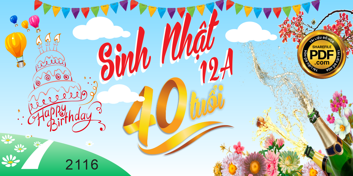 Market mừng sinh nhật 40  tuổi lớp 12A ngày trở về file CDR