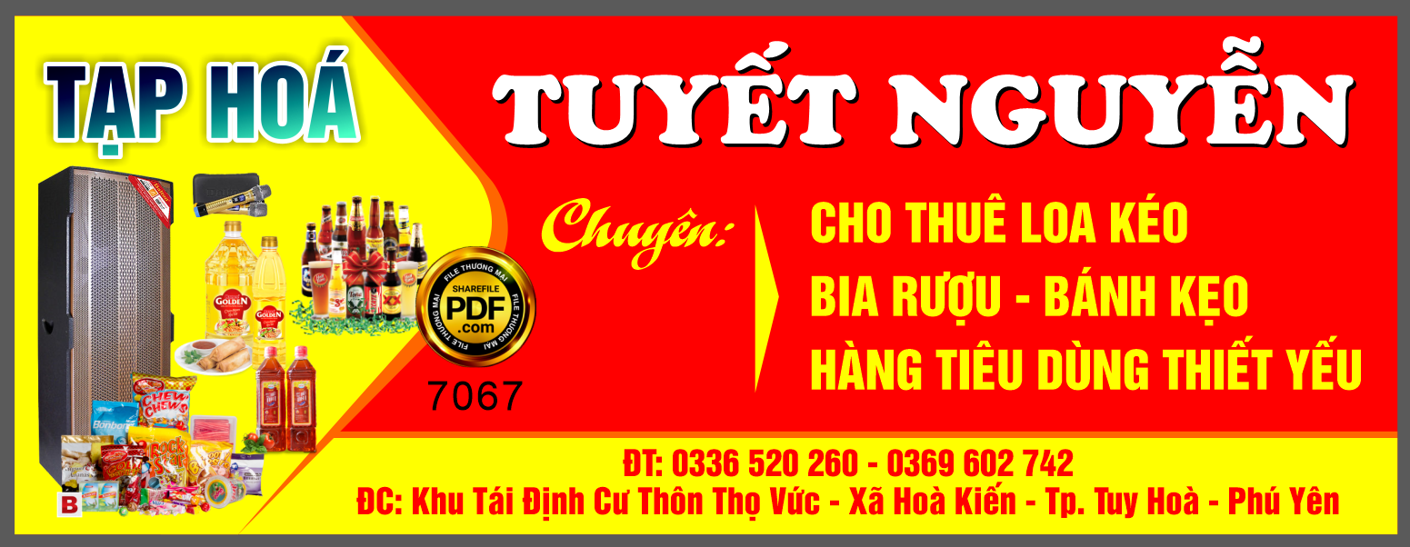 Biển quảng cáo Tạp hóa tuyết Nguyễn file corel