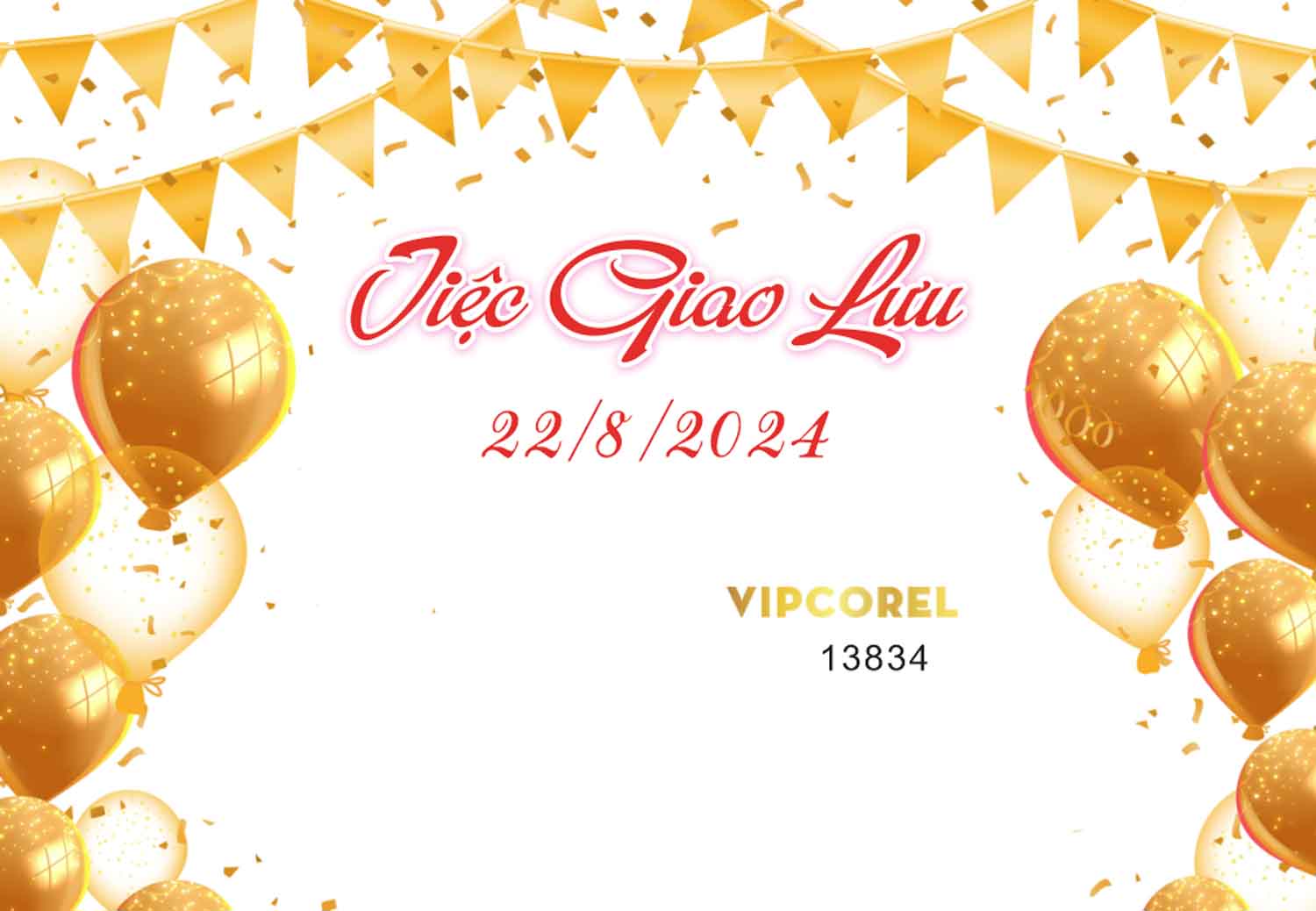 Backdrop sân khấu Tiệc Giao Lưu file corel x7
