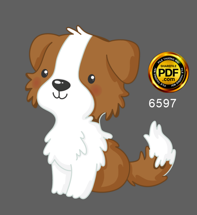 Vector con chó cute dễ thương file EPS