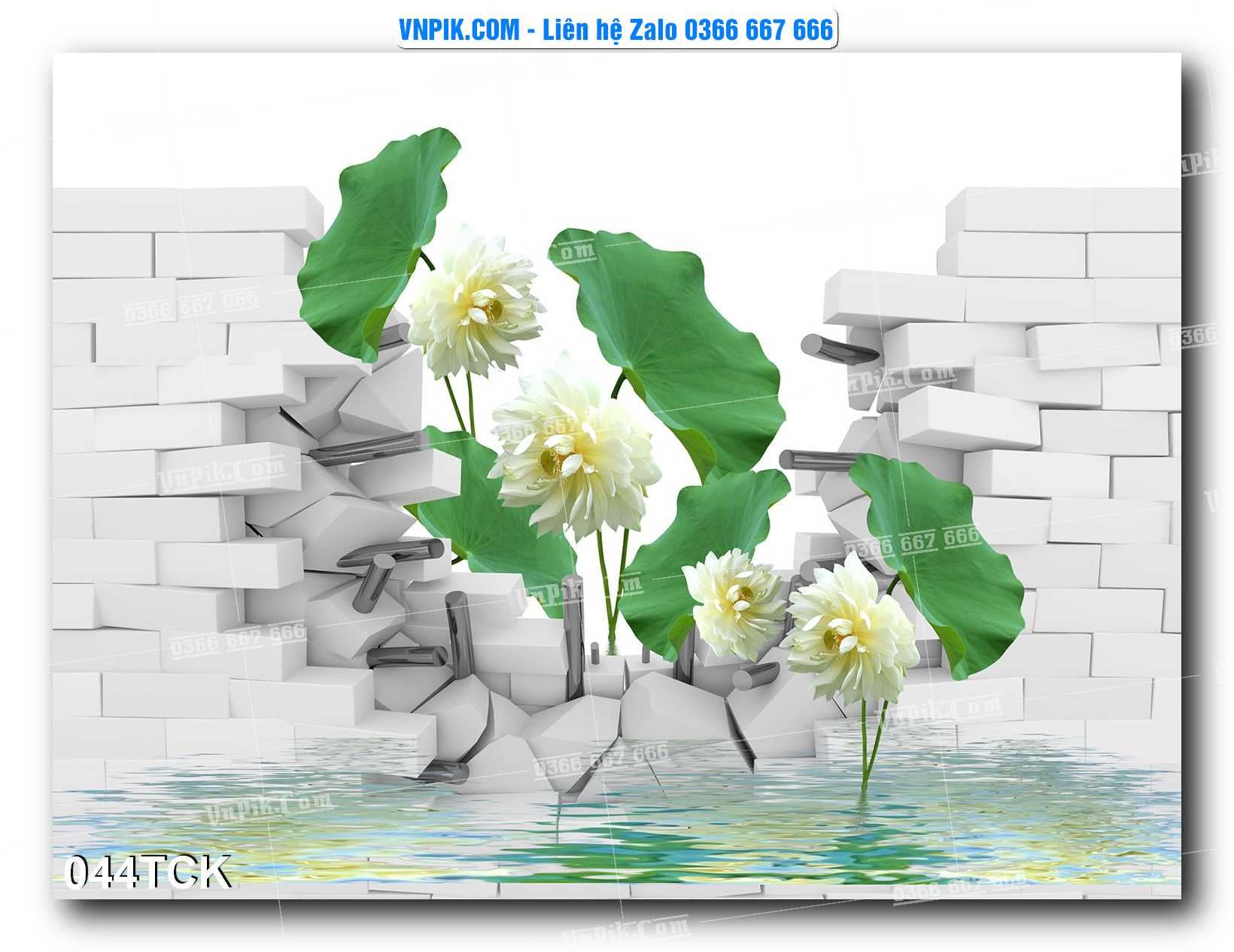 Tranh Hoa Sen – Cá Koi – Cá Chép  044TCK