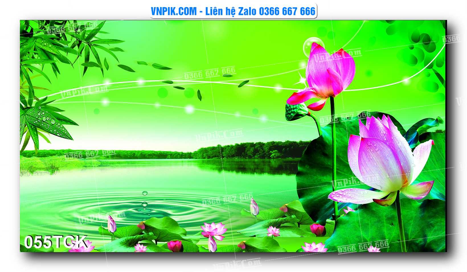 Tranh Hoa Sen – Cá Koi – Cá Chép  055TCK
