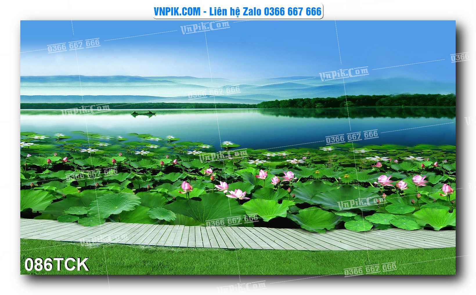 Tranh Hoa Sen – Cá Koi – Cá Chép  086TCK