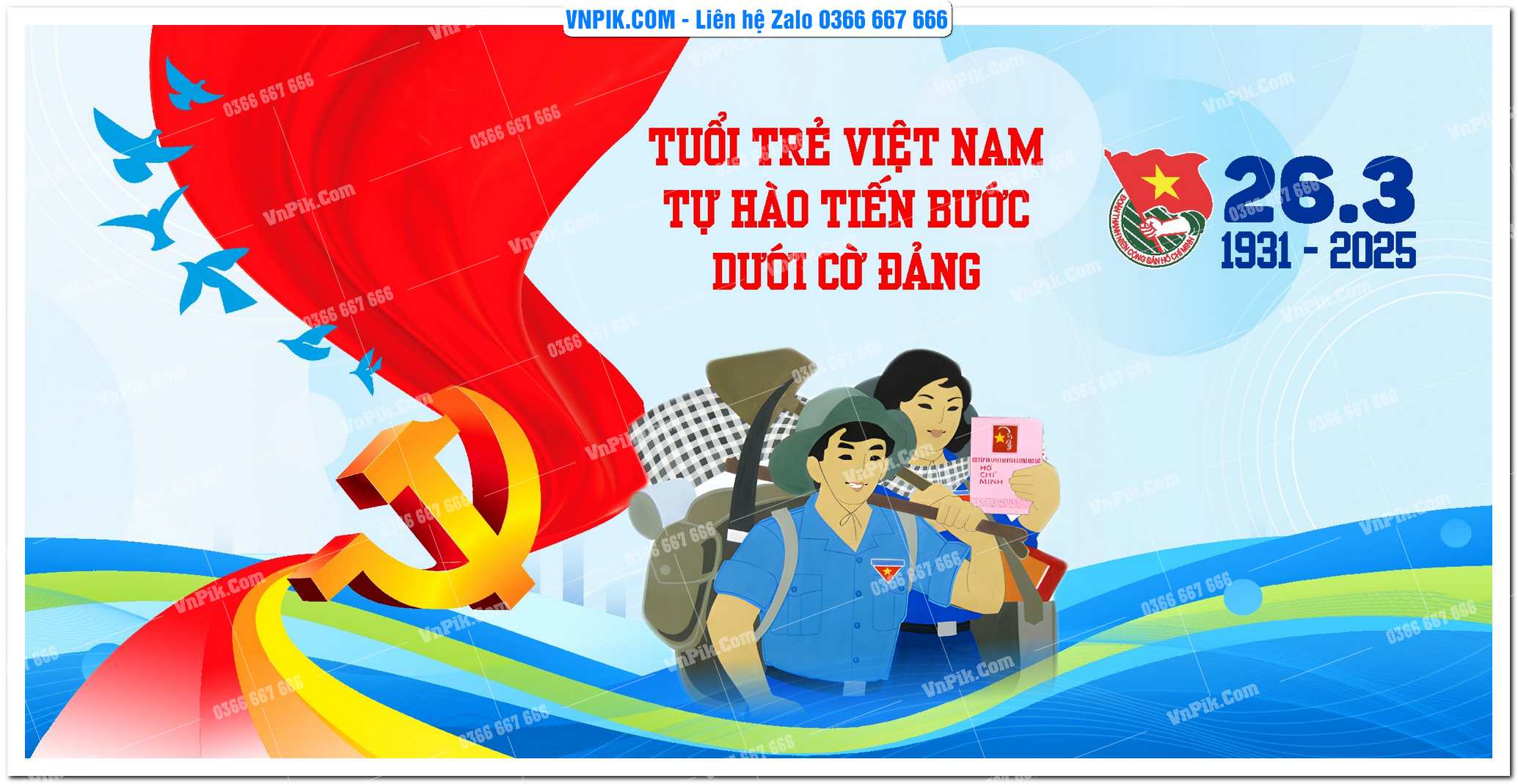 Maket tuổi trẻ việt nam tự hào tiến bước dưới cờ đảng 115264