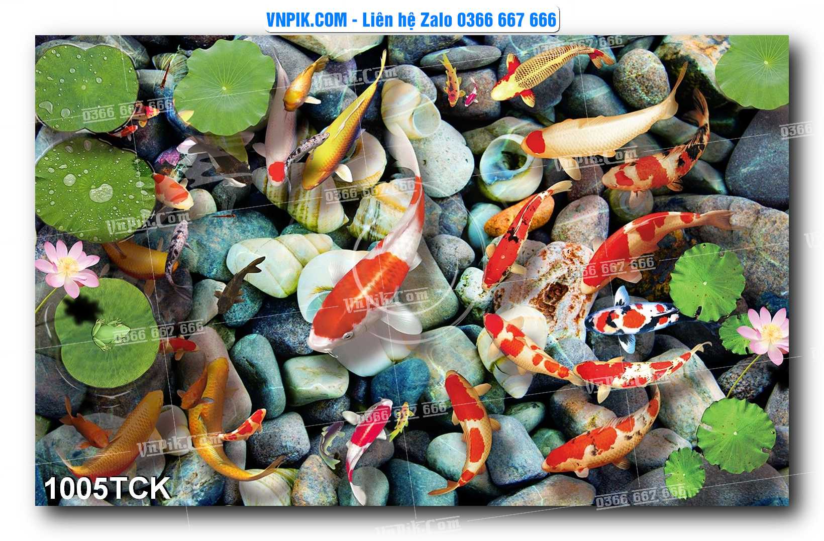 Tranh Hoa Sen – Cá Koi – Cá Chép 1005TCK