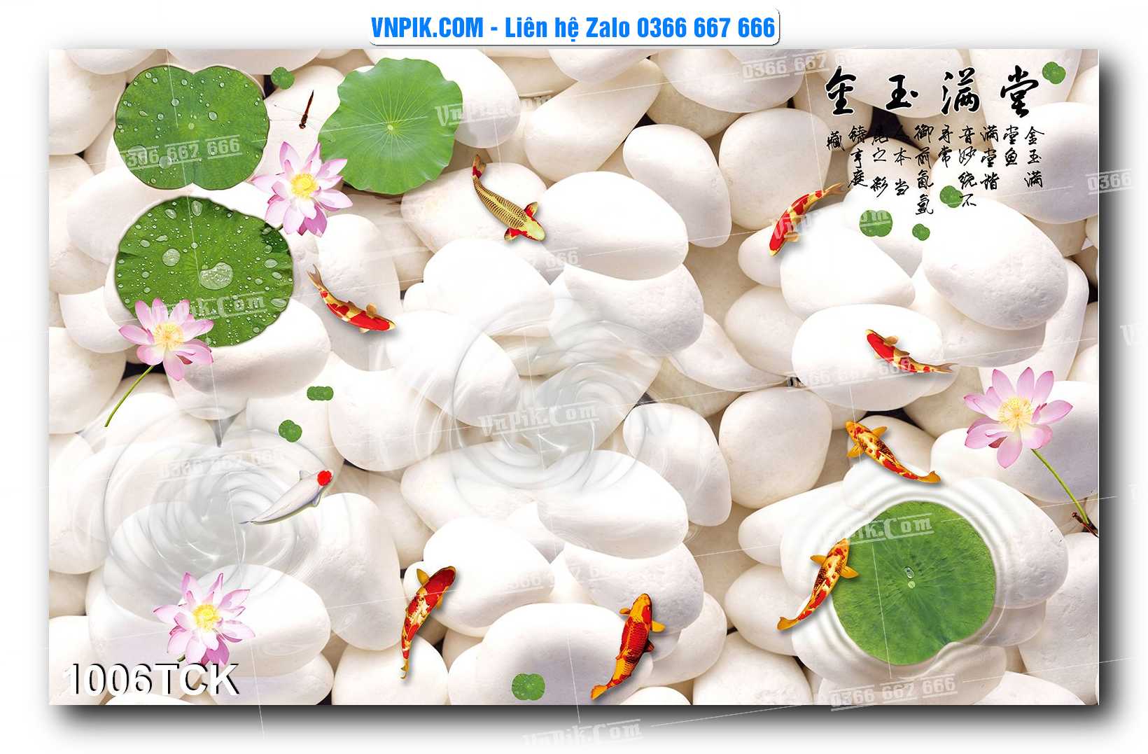 Tranh Hoa Sen – Cá Koi – Cá Chép 1006TCK