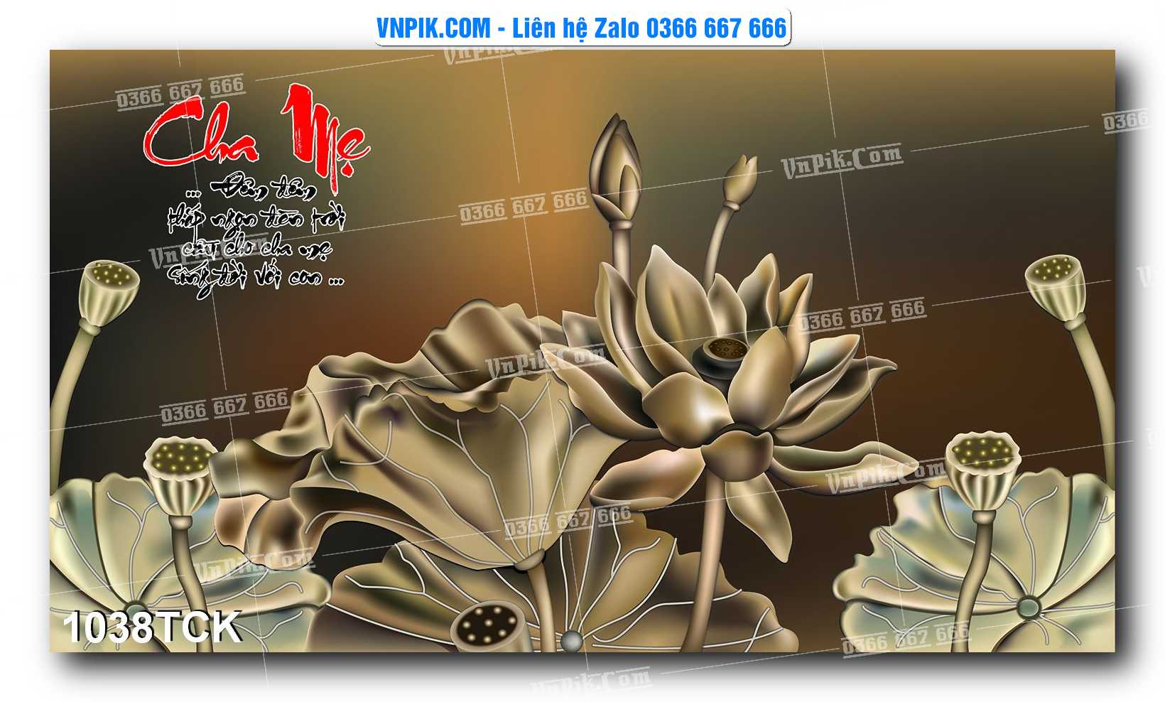 Tranh Hoa Sen – Cá Koi – Cá Chép 1038TCK