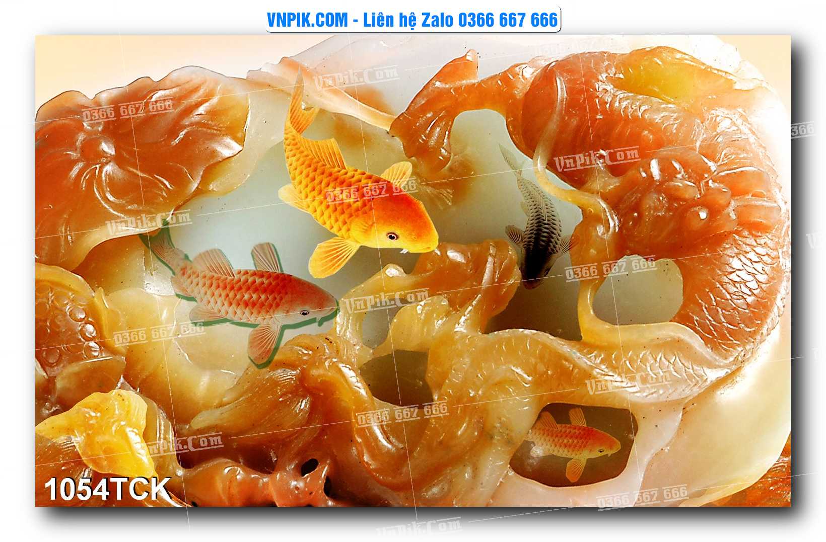 Tranh Hoa Sen – Cá Koi – Cá Chép 1054TCK