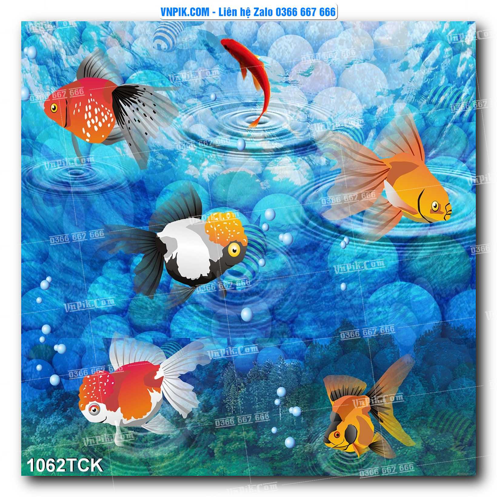 Tranh Hoa Sen – Cá Koi – Cá Chép 1059TCK