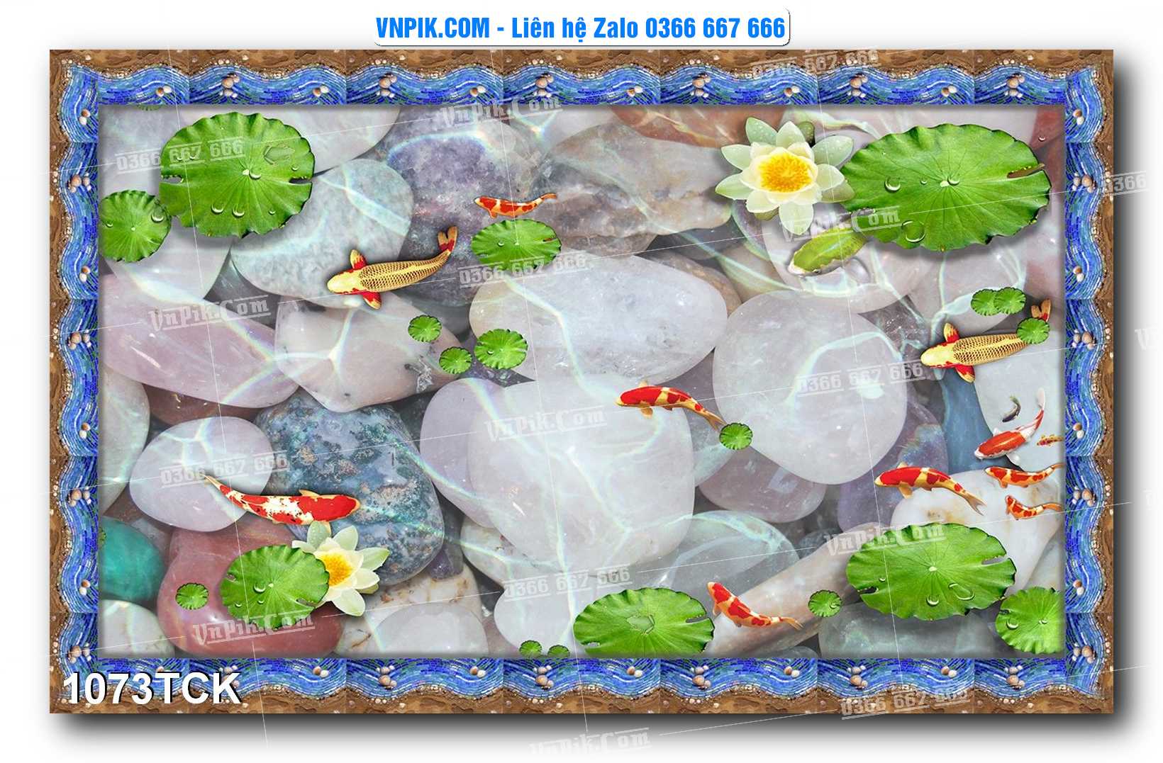 Tranh Hoa Sen – Cá Koi – Cá Chép 1073TCK