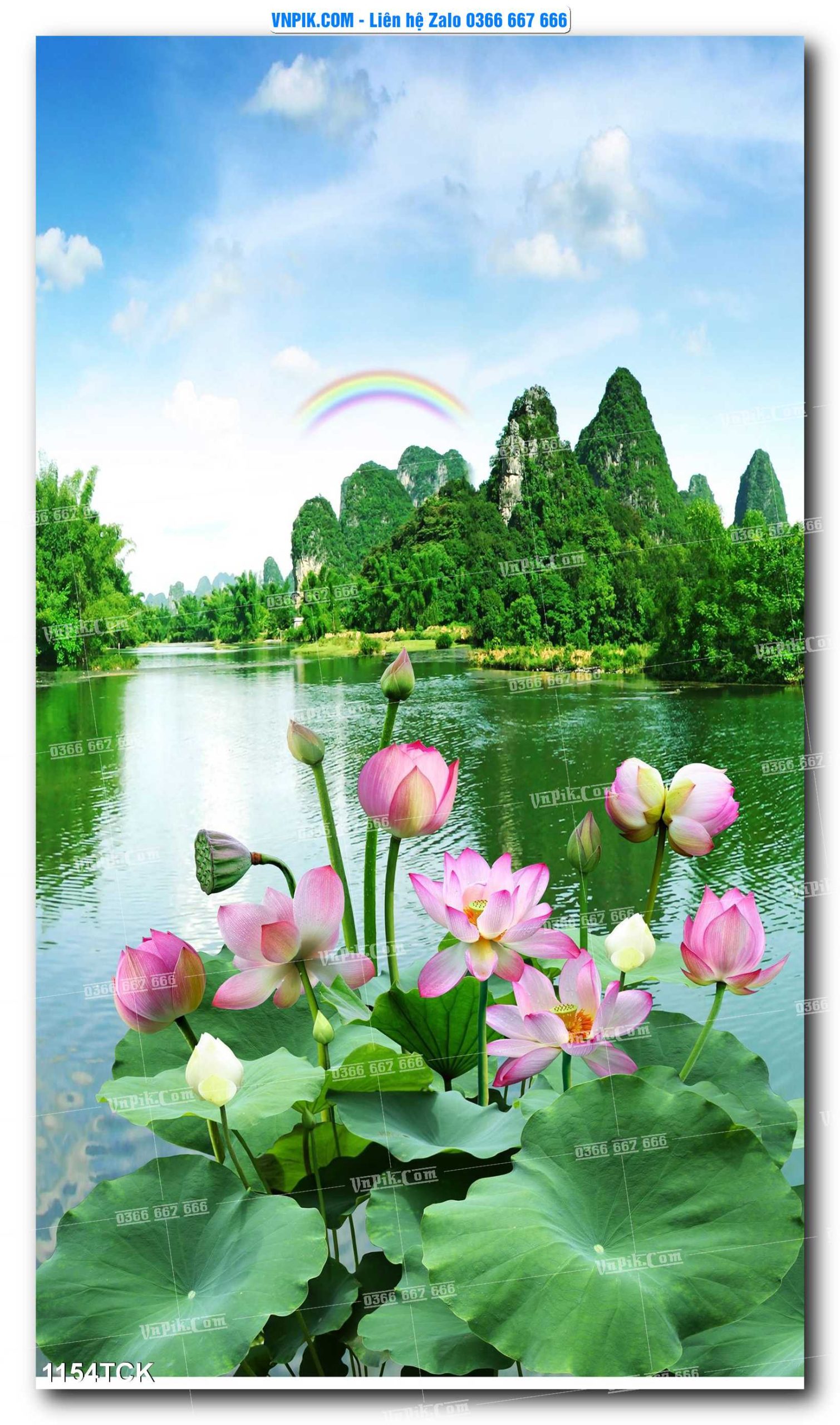 Tranh Hoa Sen – Cá Koi – Cá Chép 1154TCK
