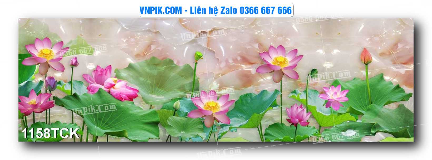 Tranh Hoa Sen – Cá Koi – Cá Chép 1155TCK
