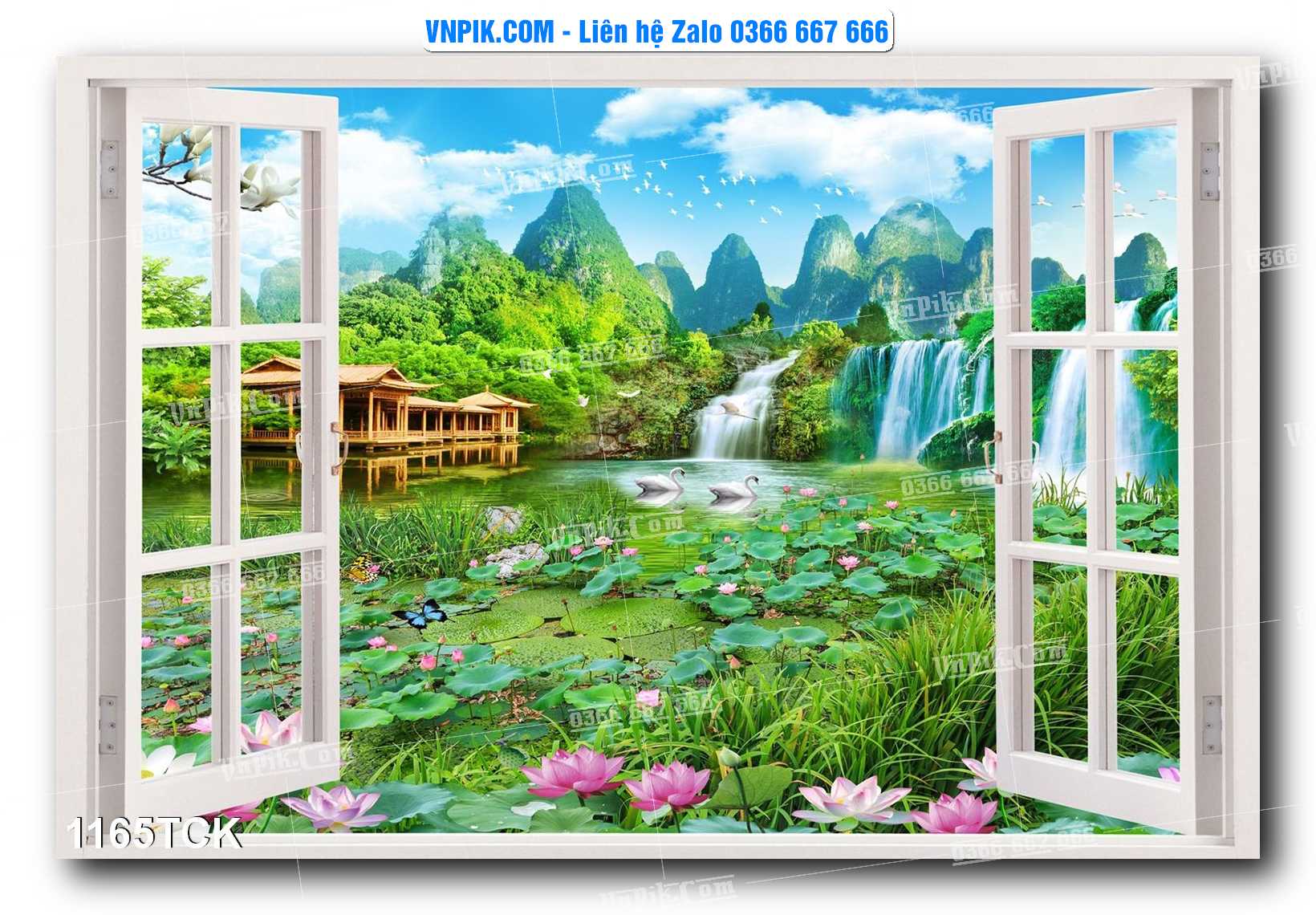 Tranh Hoa Sen – Cá Koi – Cá Chép 1165TCK