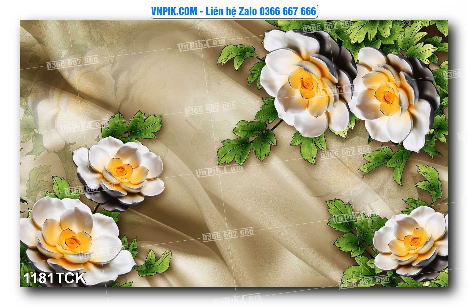 Tranh Hoa Sen – Cá Koi – Cá Chép 1181TCK